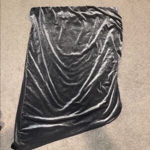 Time and Tru Asymmetrical Silver Velvet Skirt